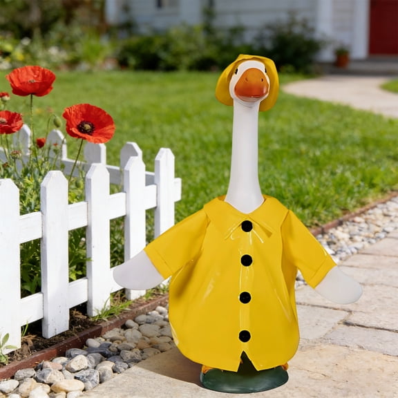WMTOKK Porch Goose Outfit Outdoor Garden Balcony Porch Goose Clothes Seasonal Yard Decoration (Style A)