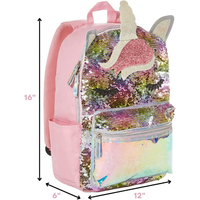 Pink Skechers Girls Confetti Unicorn Backpack, Backpacks