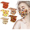 thumbnail image 1 of HUGFEGWE 50Pcs Fall Disposable Adults Face Masks,3 Ply Protective Disposable Face Masks with Maple Leaf Thanksgiving Designs (Fall/Thanksgiving H) CJB91-40795, 1 of 7