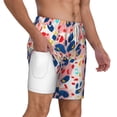 thumbnail image 4 of Xecao Abstract Leopard Print for Men's Swimming Trunks Swim Trunks Quick Dry Swim Shorts with Mesh Lining Funny Swimwear Bathing Suits, 4 of 9