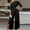 Black, variant on MORTTIC Women's Elegant One-Shoulder Jumpsuit with Long Sleeves & Slit Pants - Formal & Party Wide-Leg Romper for Spring/Summer