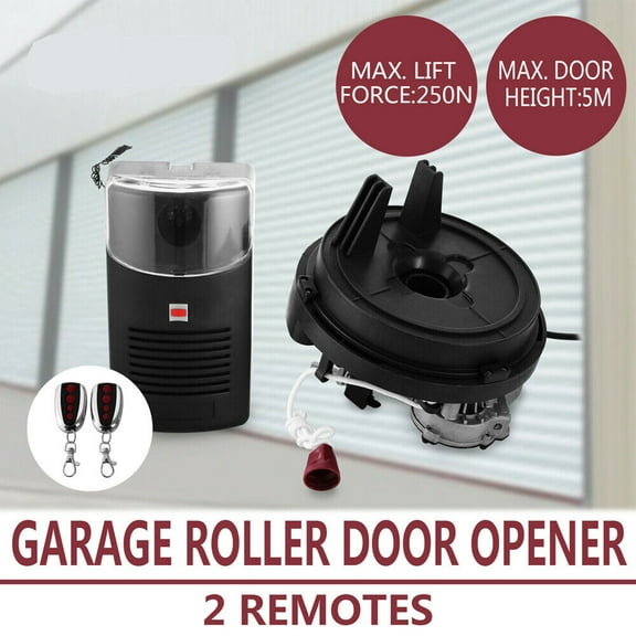 VEVOR Garage Roller Door Opener, Gate Motor Roll, with 2 Remotes, 2 ...