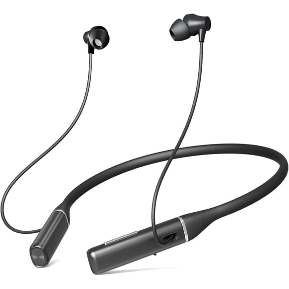 Sunitec Neckband Bluetooth Headphones Running Headphones, HD Stereo Wireless In-Ear Extra Bass Headset, Around Neck Bluetooth Headphones Noise Cancelling Mic for Phone Call
