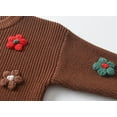 thumbnail image 5 of Bobifish Baby Light Blue Crew Neck Sweater Multi-Color Flower Applique Long Sleeve Sweaters Knitted Soft Cute Casual Kids Daily Pullover Top, 5 of 7
