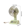 thumbnail image 3 of Yrmaups Vintage Desk Fan for Home Office, Rechargeable Mini Fan with Digital Display, Adjustable 100-Speed Personal Fan for Bedroom, Desk, Travel, Camping, 3 of 6
