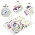 thumbnail image 4 of Watercolor Wildflower Dish Drying Mats Kitchen Mat Microfiber Counter Absorbent Dish Pad Drainer Rack 16"x18", 4 of 7