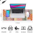 thumbnail image 5 of Long Mouse Pads for Desk,Pioneer Flower Floral Print Pattern Desk Mats on Top Of Desks, Desk Mouse Pad Extra Large with 3mm Non-Slip Base and Stitched Edge for Gaming,Office,Work,Home 31.5"x11.8", 5 of 6