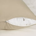 thumbnail image 4 of Unique Bargains Pillowcases 2 Pack Microfiber Body Pillow Covers Khaki 20" x 48", 4 of 8