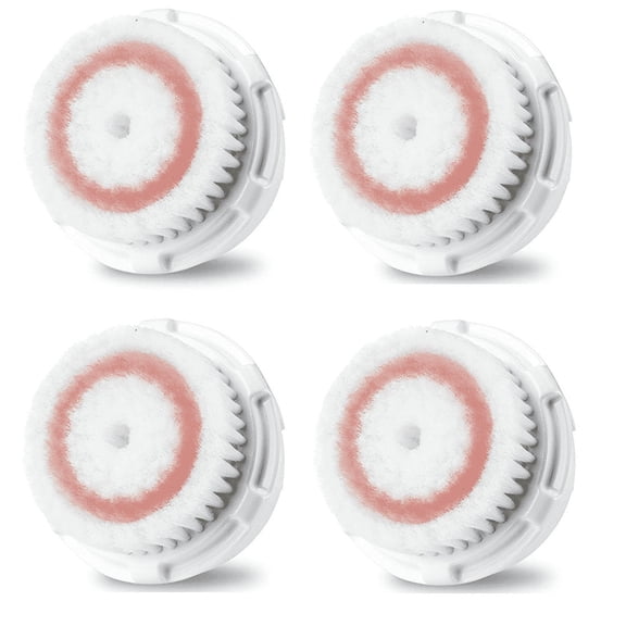 TreatMe100 Radiance Facial Cleansing Brush Replacement Heads Compatible with Clarisonic, 4 Count
