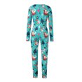 thumbnail image 3 of TheFound Female Nightwear Cartoon Patterns Print O-Neck Long Sleeve Jumpsuit, 3 of 9