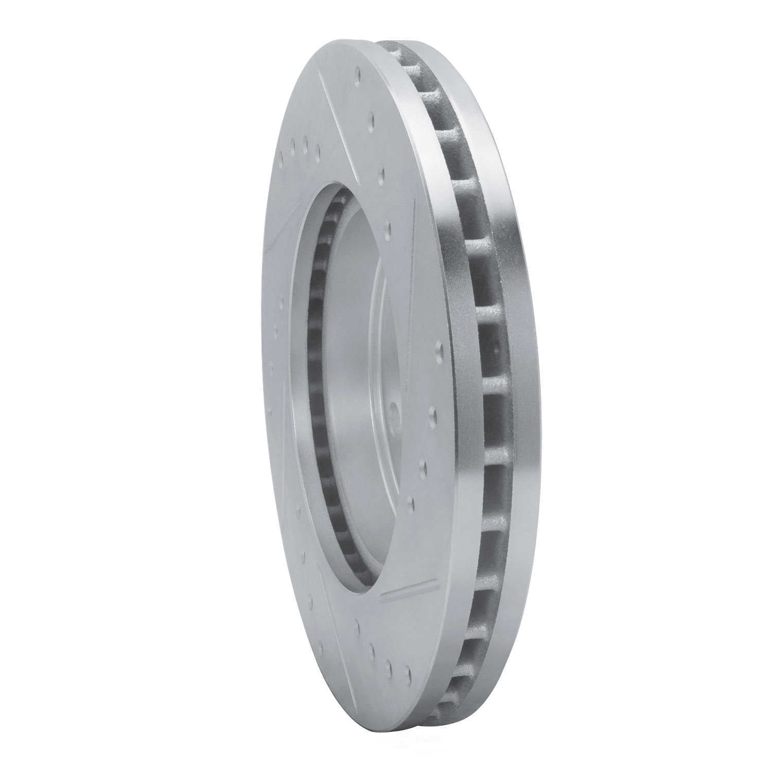 Dynamic Friction Company 631-76057L DFC Brake Rotor - Drilled And Slotted - Silver