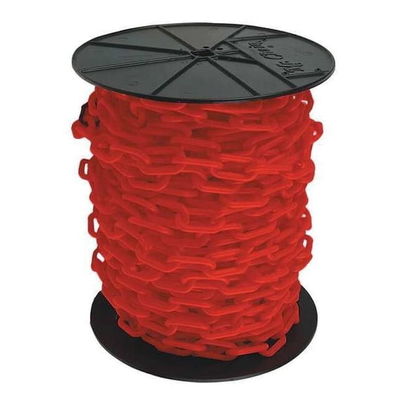 Mr. Chain Manufacturer Varies Plastic Chain, Red, 125 ft Length, Gloss 50105 — Residential Use, Standard Application