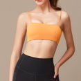 thumbnail image 4 of Womens Bras Sports Bra Vest Push-Up Yoga Fitness Sports Bra With Removable Chest Pad Wireless Bra Orange XL, 4 of 6