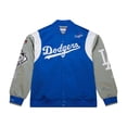 thumbnail image 4 of Men's Mitchell & Ness Royal/Gray Los Angeles Dodgers Cooperstown Collection Team Origins Satin Full-Snap Jacket, 4 of 7