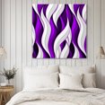 thumbnail image 2 of Wall Art Prints, Purple White Moire Framed Canvas Prints for Bedroom Living Room Bathroom Office, Modern Abstract Art Gallery Wrap Wall Art Poster for Gifts Home Decor 24"x24", 2 of 7