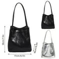 thumbnail image 3 of ZPAQI Women Armpit Bag Casual Handbag Silver Shoulder Bag Korean Styles Bucket Bag, 3 of 17