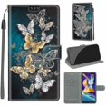 thumbnail image 1 of Samsung Galaxy A11 Gold And Silver Butterfly Magnetic Mobile Case, 1 of 4