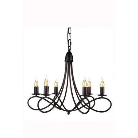 Lyndon Furniture New Product Elegant Lighting & Furniture The Lyndon Collection 6 Light Finest Crystal Pendant Ceiling Fixture in Dark Bronze Finish 1452D22DB Sold By VaasuHomes ()