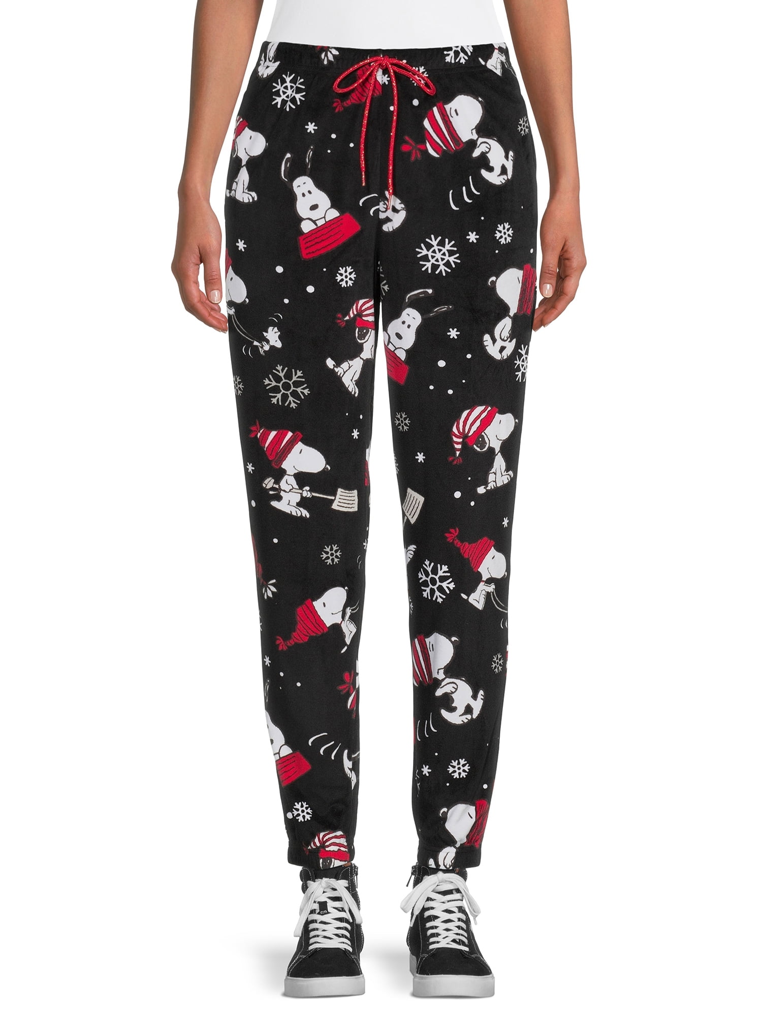 Peanuts Snoopy Women's and Women's Plus Holiday Sleep Jogger