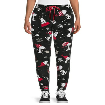 Peanuts Snoopy Women's and Women's Plus Holiday  Jogger
