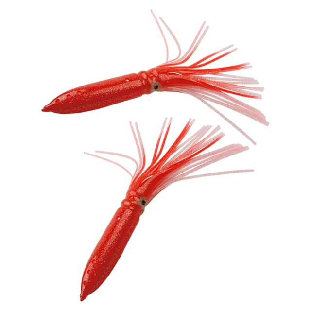 Señuelos de Pesca Zulema faldas de calamar luminosos Rojo 2 piezas