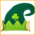 thumbnail image 3 of JeashCHAT Festive St. Patrick's Day Leprechaun Elf Party Hat for Women Men, Irish Green Shamrock Hat Gifts St. Patrick's Day Bar Party Costume Accessories, 3 of 9