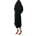 thumbnail image 5 of Seyurigaoka Women's Solid Color Trench Shacket Coat Long Sleeve Lapel Double Breasted Oversize Elegant Mid-Length Jacket with Belt, 5 of 8