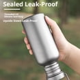 thumbnail image 4 of Titanium Water Bottle Lightweight, Leakproof Wide Mouth Flask for Camping Hiking Cycling, 430ml Reusable Sport Bottle for Outdoor & Daily Hydration, 4 of 9