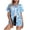 Light Blue, variant on Mutghys Beach Shirts for Women Fashion Prints Lapel Hawaiian Button Up Shirts Breathable Refreshing Relaxed Beach Travel Pool Party Casual Shirts