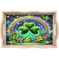 thumbnail image 1 of Diamond Art Painted Rectangular Dot Drilled Wooden Tray, Handmade Wooden DIY Tray Diamond Wooden Tray Dinner Plate for Restaurant Snack Tray Tea Tray Coffee-#18-Hummingbird, 1 of 8