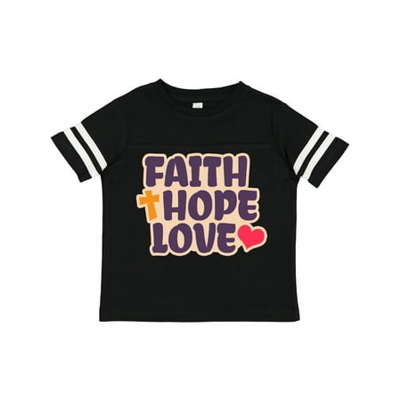 

Inktastic Faith Love Hope Opposite Color Gift Toddler Boy or Toddler Girl T-Shirt