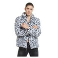 thumbnail image 3 of Brilliant Winter Jackets for Men Clearance Men Leopard Winter Warm Lightweight Outdoor Woolen Faux-Fur' Coat Collar OverCoat White XXL, 3 of 9