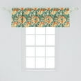thumbnail image 2 of Ambesonne Floral Window Valance, Nature Passiflora Artwork, 54" X 18", Teal Pale Yellow Orange, 2 of 3