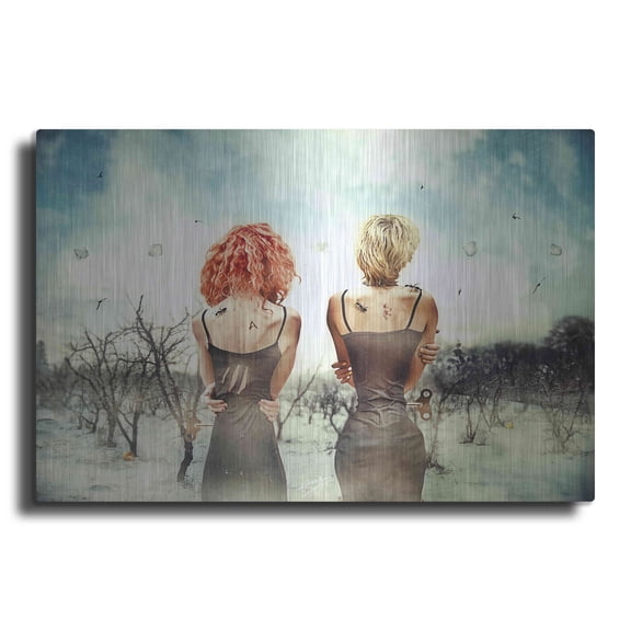 Luxe Metal Art 'Conversation' by Mario Sanchez Nevado, Metal Wall Art, 16"x12"
