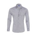 thumbnail image 2 of Faithtur Men Slim Fit Shirts Solid Color Hidden Zipper Button-Down Long Sleeve Tops Turn-Down Collar Spring Fall Casual Clothes, 2 of 4