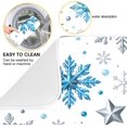 thumbnail image 2 of Winter Snowflakes And Stars Dish Drying Mats Merry Christmas Drying Mat with Hanging Loop Absorbent Dishes Drainer Pad Kitchen Counter Mat 18X24 In, 2 of 8