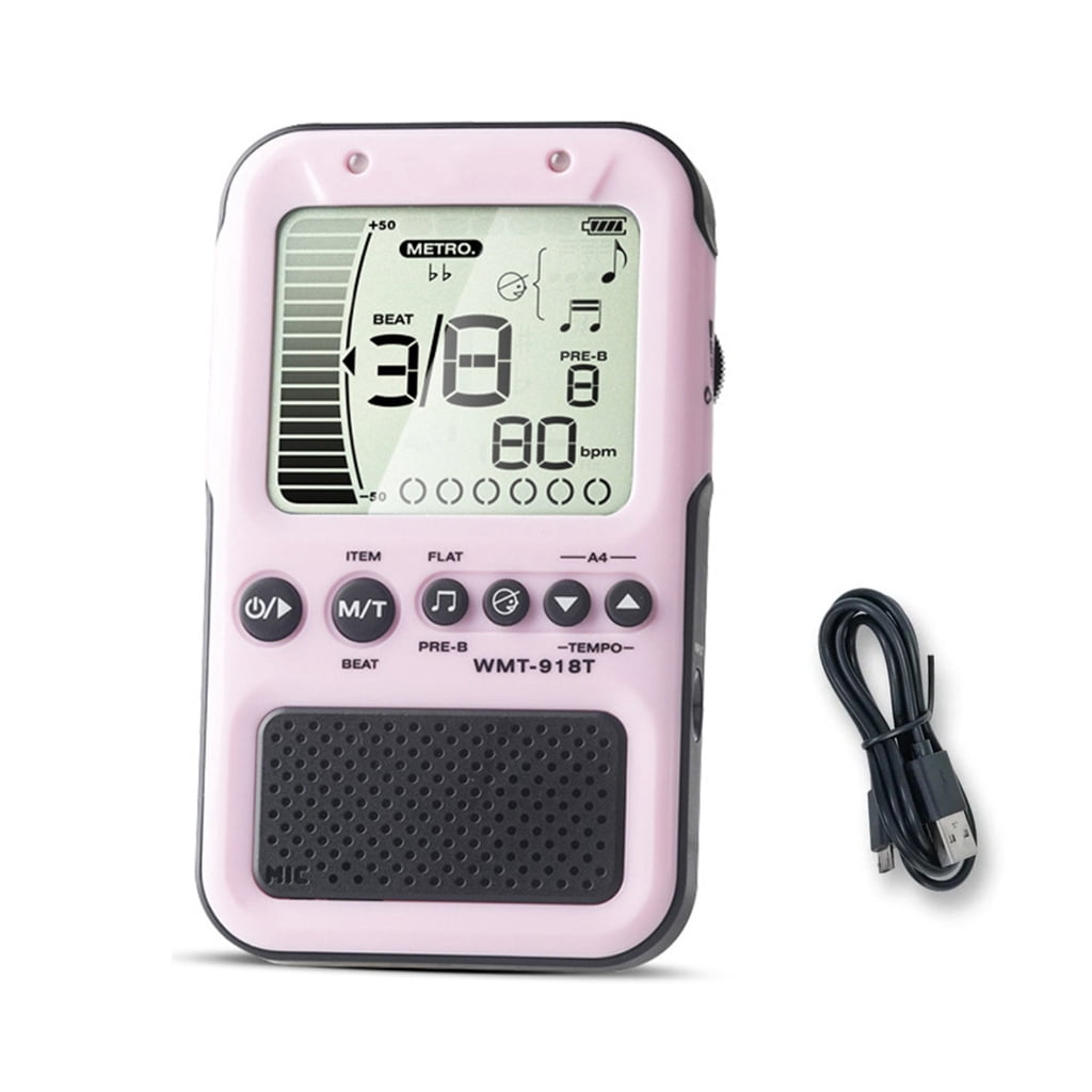 Portable Electronic Metronome Tuner Adjustable Beat Metronome for Music Training