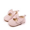 thumbnail image 2 of Tigivemen Baby Girl Shoes Infant Mary Jane Flats Princess Toddler Wedding Dress Shoes with Bow Pink Size 3, 2 of 9