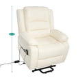 thumbnail image 5 of Whitney Recliner Chair with Massage and Heating by Naomi Home-Color:Cream,Material:Air Leather, 5 of 13