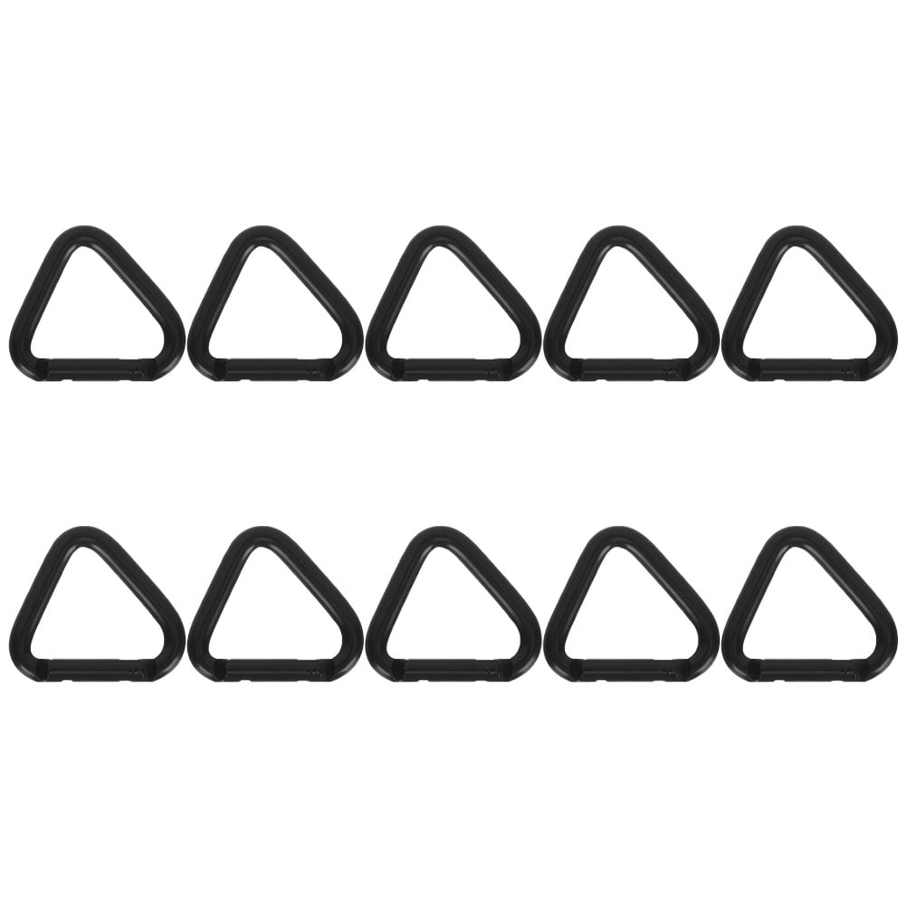 CHICHUMID 10Pcs Heavy Duty Aluminum Alloy Triangle Carabiner Clip for Camping Hiking and Mountaineering