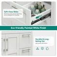 thumbnail image 5 of PULUOMIS 36 Inches Bathroom Vanity in White Finish with Square Ceramic Vessel Sink, Single Bathroom Vanity with Top, 2-Door Cabinet and 2 Drawers, 5 of 10