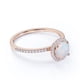 thumbnail image 3 of JeenMata Anillo de Bodas Antiguo con Halo de Ópalo Welo Redondo de 1,75 Uds en Oro Rosa de 18 K sobre Plata, 3 of 6