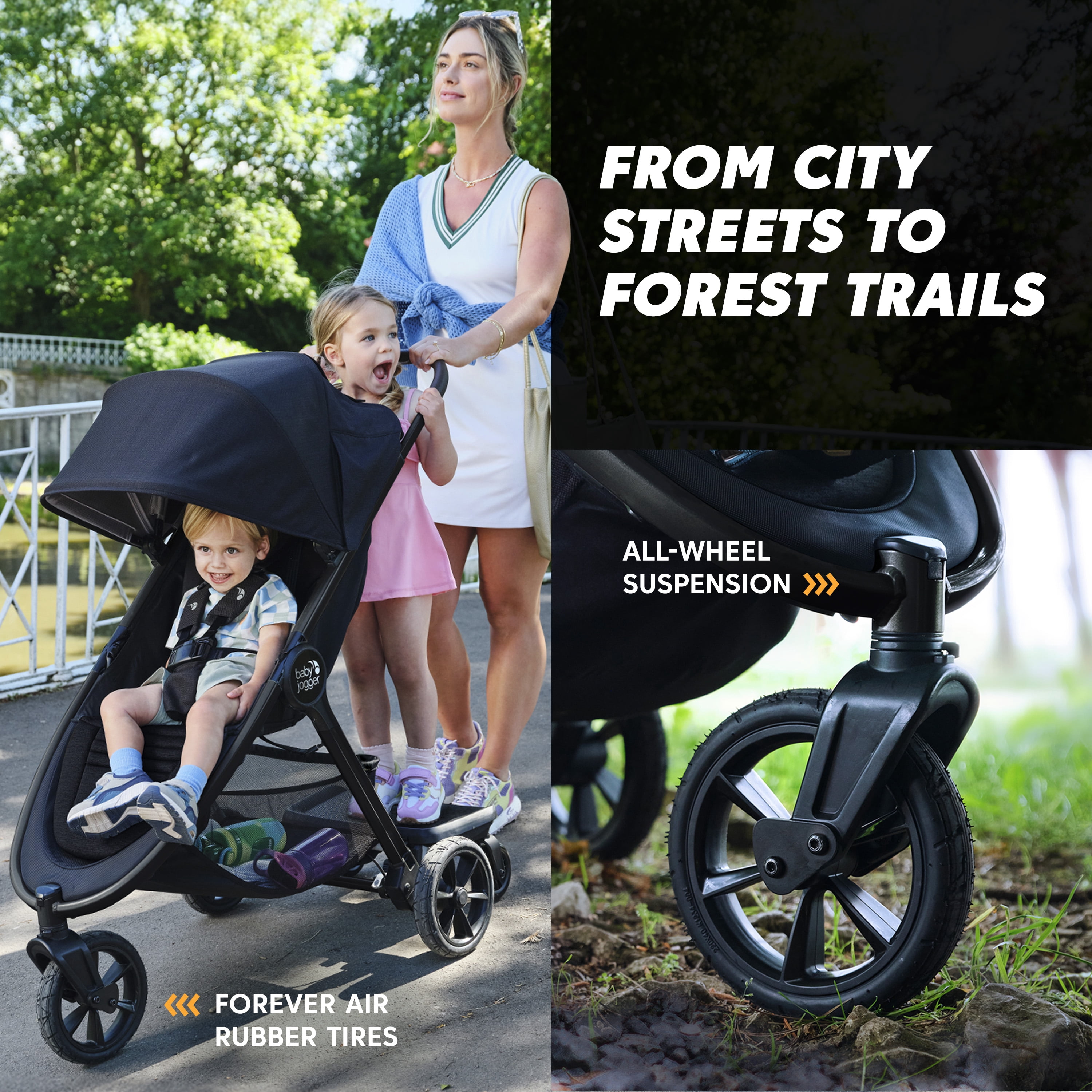 Poussette tout-terrain Baby Jogger city mini GT3, ivoire givré