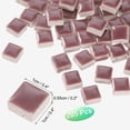 thumbnail image 2 of 205pcs Square Ceramic Mosaic Tiles, Bulk Stained Mosaic Tiles for DIY Art Crafts(200g, Rose), 2 of 7
