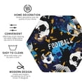 thumbnail image 4 of Gaeub Football Print 6 Pcs Leather Coasters for Drinks ,Drink Coasters Sets,Drink Table Cup Coasters for Living Room Kitchen Coffee Decor,Hexagon, 4 of 7