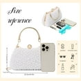 thumbnail image 2 of Zhengup White Pearl Clutch Purses for Women Wedding Bride Pearl Evening Bag Party Clutch Wallet Tote Handbag, 2 of 6