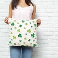 thumbnail image 2 of St. Patrick's Day Pillow Covers 16x16 Inch Decorative Throw Pillow Cover, Spring Lucky Shamrock Grass Watercolor Sofa Pillowcases Accent Cushion Case Home Decor Bedroom Living Room, 2 of 6