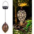 thumbnail image 1 of Hanging Solar Lights Solar Lantern LED Garden Lights Metal Lamp Waterproof for Outdoor Hanging Decor, 1 of 6
