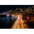 thumbnail image 2 of Liang, Ken 32x24 Black Ornate Wood Framed with Double Matting Museum Art Print Titled - Never Sleep City, 2 of 4