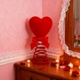 thumbnail image 3 of Hot Sale WUYVCG Velvet Valentine Day Tree Topper Heart Shape Tree Topper Heart Decorations for Valentine's Day Wedding Holiday Ornament Home Indoor Decor (Red), 3 of 5